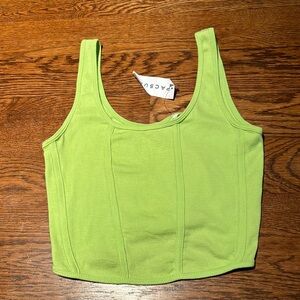 PacSun Lime Green Ribbed Tank Top